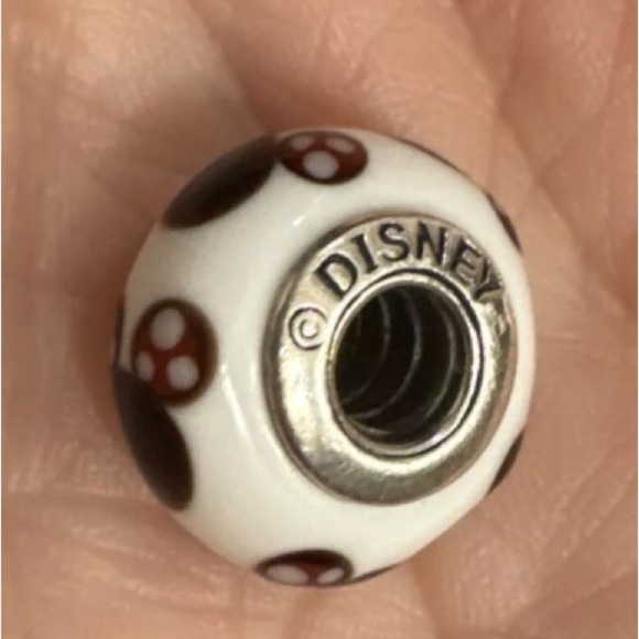 Pandora White and Brown Charm Bead - Picture 2 of 7